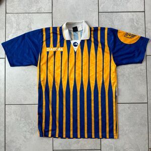 Vintage Diadora Soccer Jersey Size L Mens Yellow Royal Blue